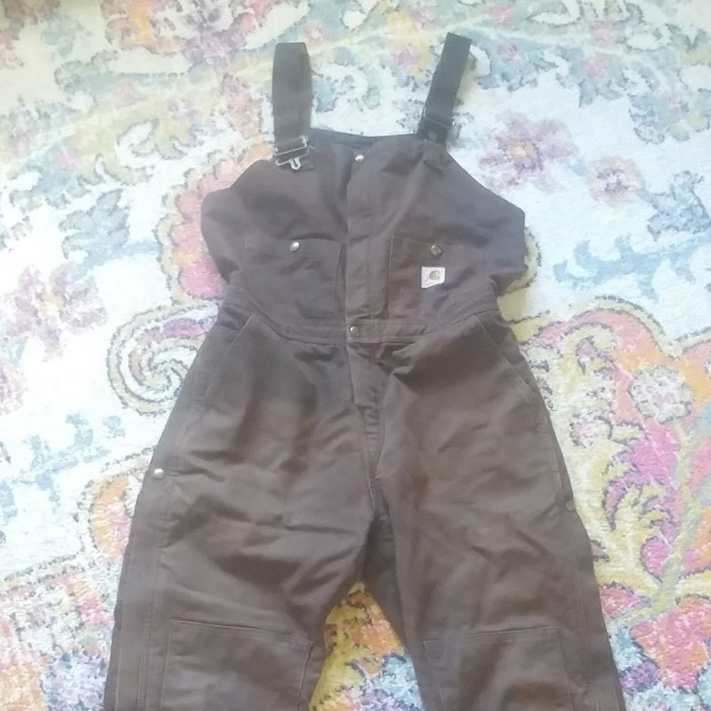 Carhartt Women's Quilt Lined Washed Duck Bib Overall - Size 6 x 30